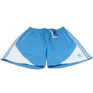 Adidas Originals SST Fleece Shorts 3-Stripes Men's Size Large Sky Blue NEW